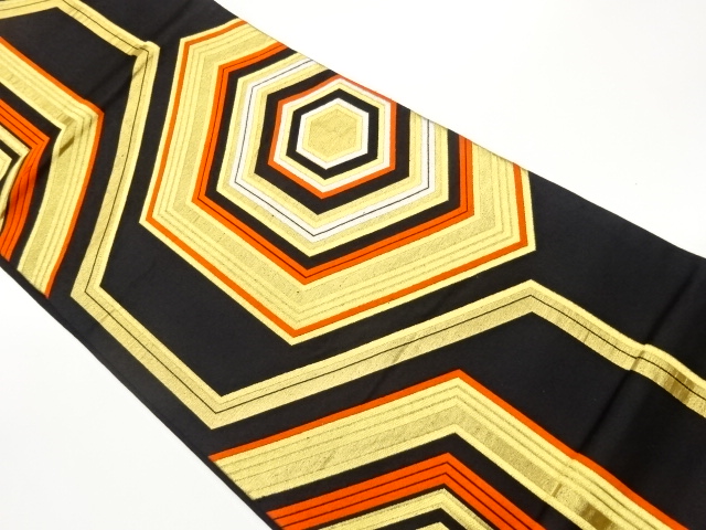 JAPANESE FUKURO OBI / WOVEN KIKKO PATTERN